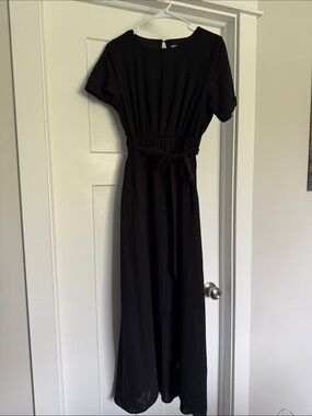 Women’s Short Sleeve Black Dress - Roolee - Size Small